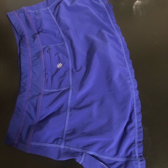 ! Athleta Warrior Sport Pleated Athletic Skort Purply Blue L - Picture 4 of 8